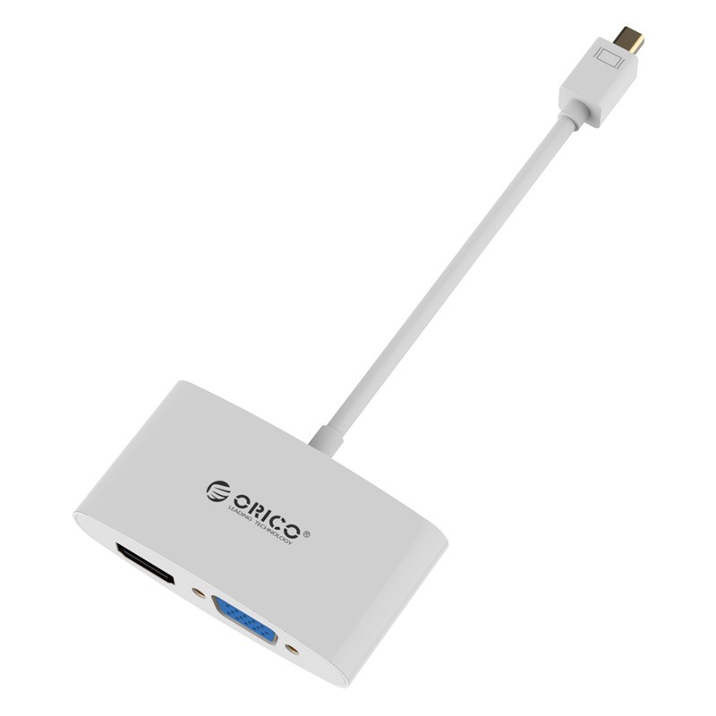 Cáp chuyển đổi từ laptop, máy tính cổng mini displayport sang màn hình vga hoặc hdmi ORICO DMP HV WH