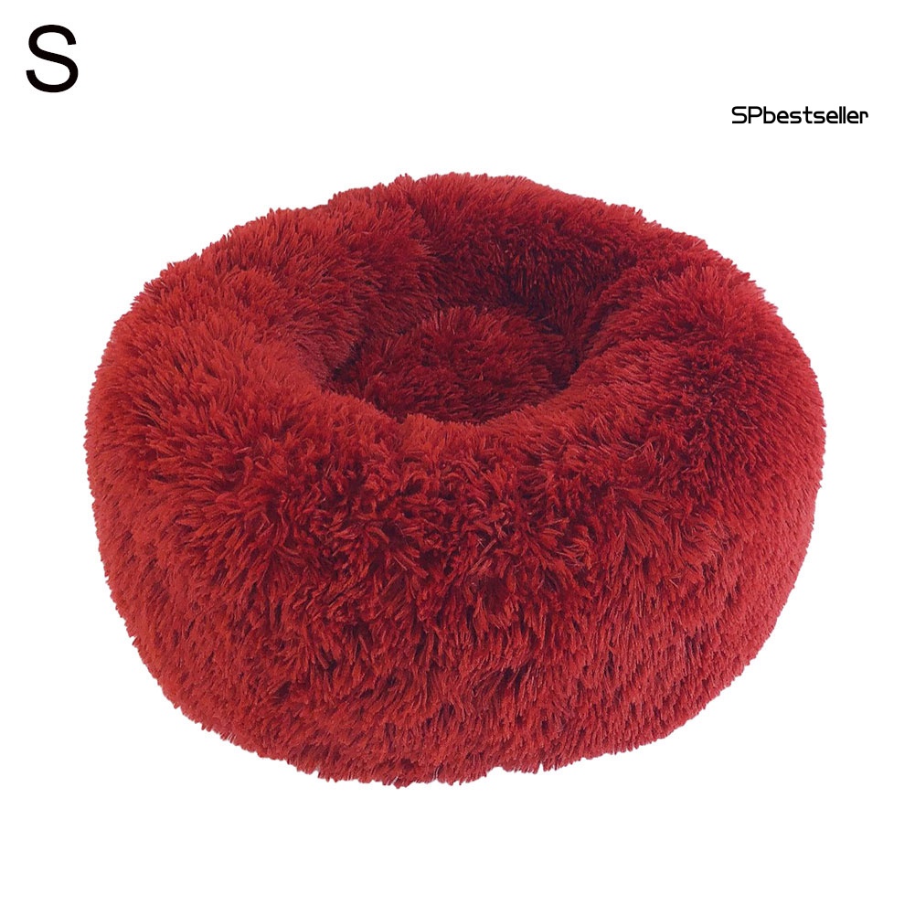 Giường Ngủ Hình Tròn Bằng Vải Bông Giữ Ấm Mùa Đông Cho Thú Cưng