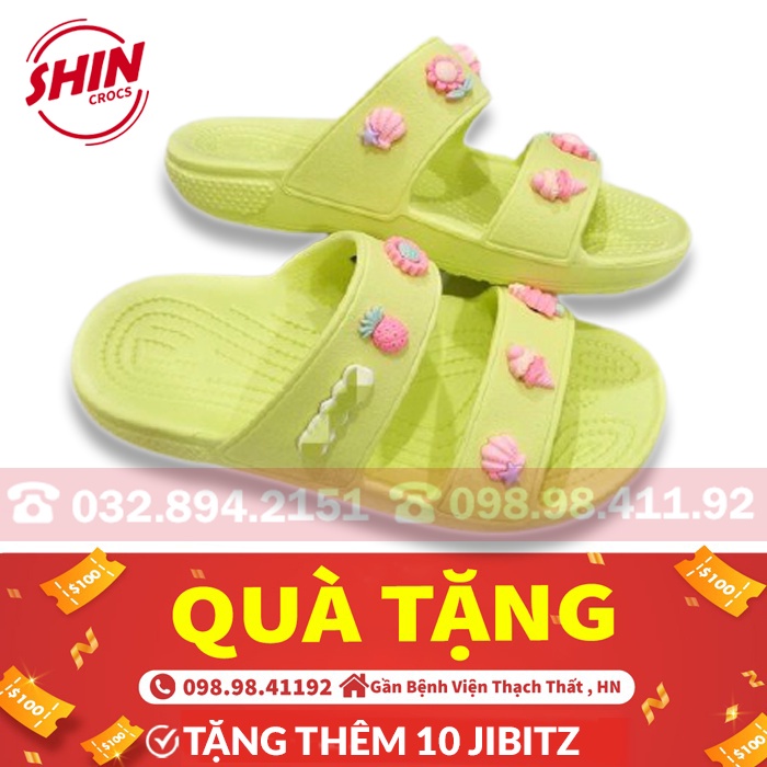 dép sandalFREESHIPdép sandal cross họa tiết xanh neon MAITRAN121 tặng thêm 10jibtiz cài dép sandal