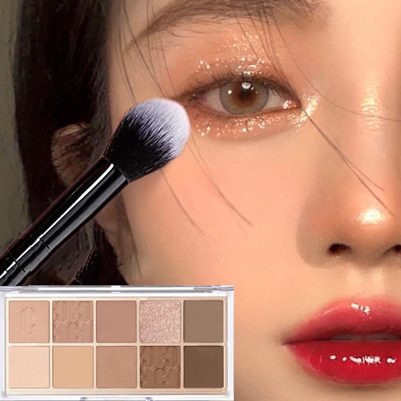 Bảng Phấn Mắt 10 Màu Lì / Nhũ Ngọc Trai Tự Nhiên Không Lem Hợp Thời Trang