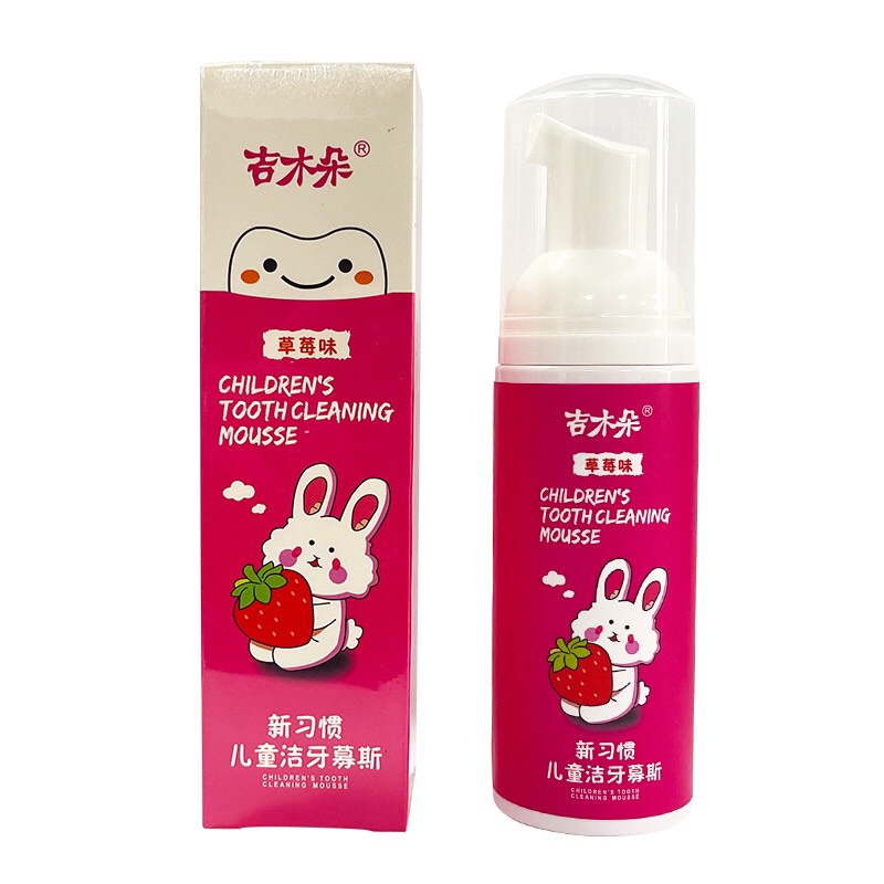 Bàn chải đánh răng trẻ em chữ U  và kem đánh răng cho bé vị hoa quả nuốt được cho bé từ 2 tuổi đến 12 tuổi