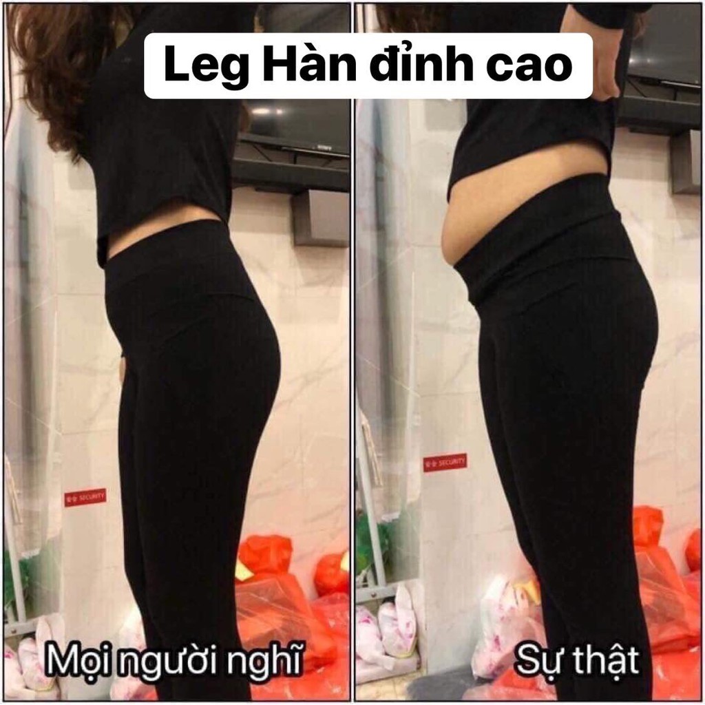 [XẢ KHO] Quần Legging Dài Cạp Cao Giấu Bụng Siêu Co Giãn 4 Chiều Túi Sau Hàn Quốc