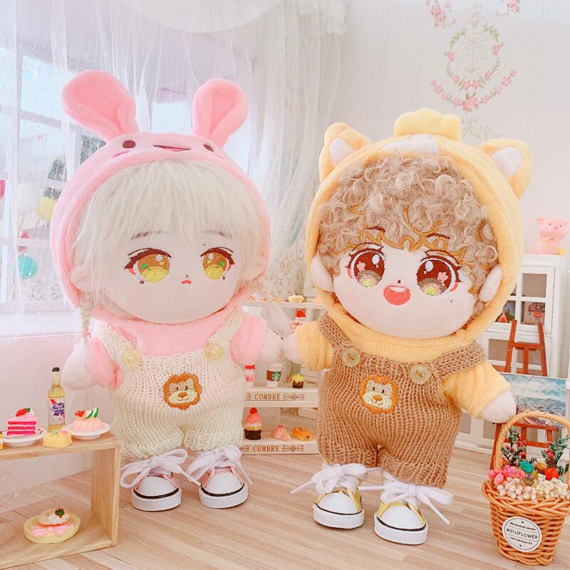 Phụ kiện trang phục áo sweater/quần yếm/ giày dễ thương phù hợp cho búp bê 20cm