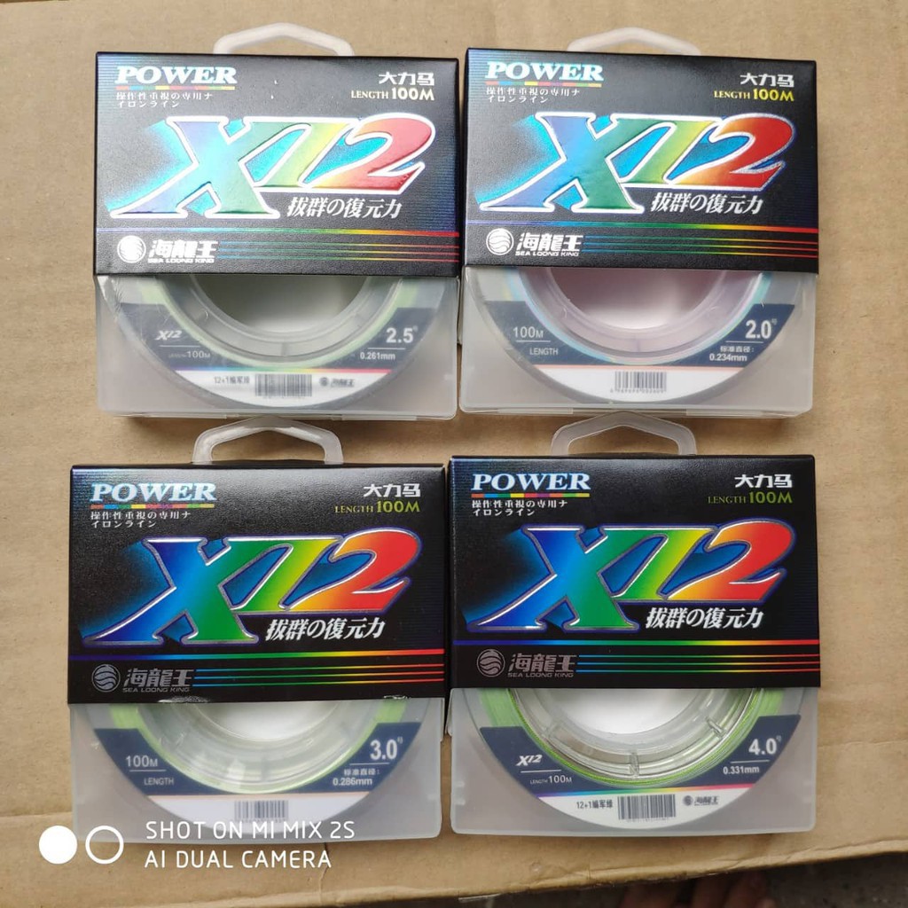 [MADE IN JAPAN ] Dây Dù Câu Cá X12 Siêu Bền Dù PE X12 7 Màu Mềm Mịn Cao Cấp Đủ Size