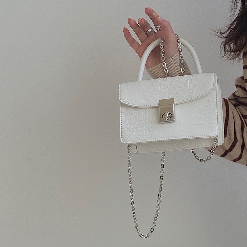 Túi xách 2 size 13cm, 18cm vân da rắn chuẩn hàng quảng châu loại 1