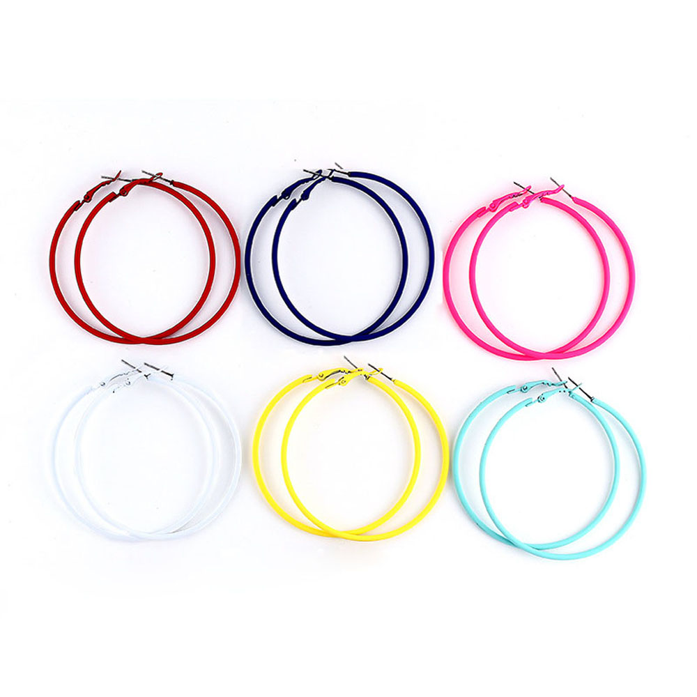 Khuyên tai hình tròn thời trang cho nữ 6cm