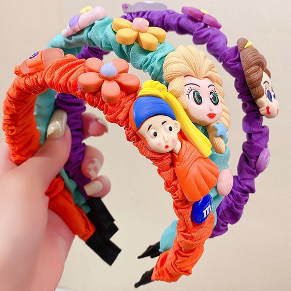 Băng Đô Cài Tóc Hình Gấu Hoạt Hình Nhiều Màu Sắc Phong Cách Vintage Cho Bé