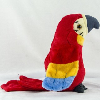 Plush Parrot Toy Stuffed Bird Doll Record Repeat Speaking