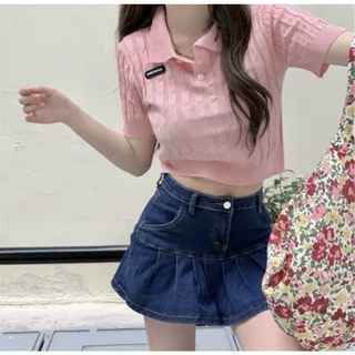 Áo len vặn thừng mongtoghi cổ bẻ Hàn Quốc