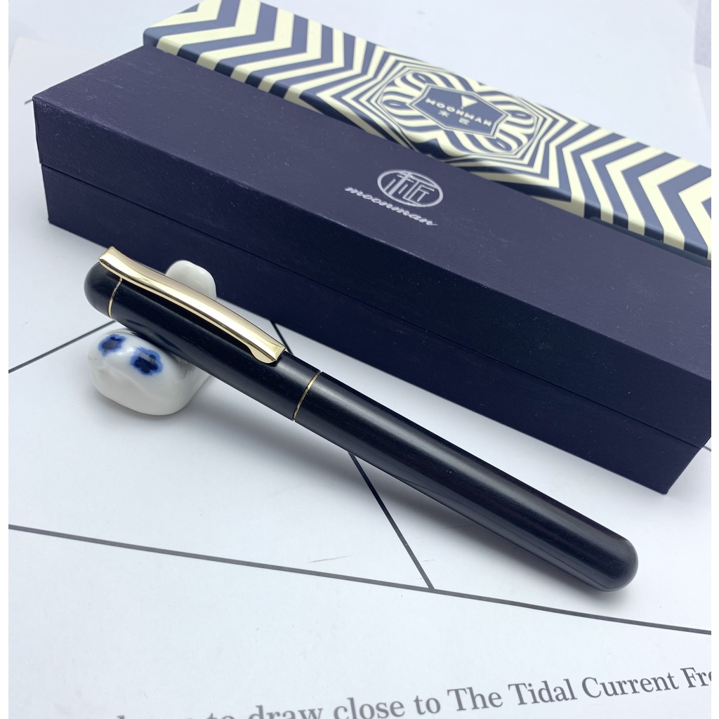 Bút máy Moonman M3 bằng gỗ Mun cao cấp kèm hộp quà tặng
