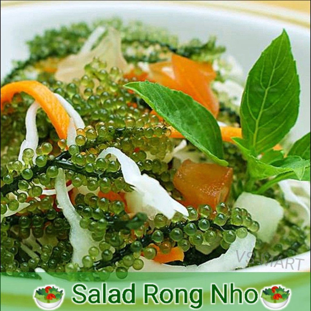 Rong nho tách nước [Combo 3 rong nho 100G / Kèm nước sốt mè rang kewpie chai 180ml ] Công nghệ tách nước nhật bản | BigBuy360 - bigbuy360.vn