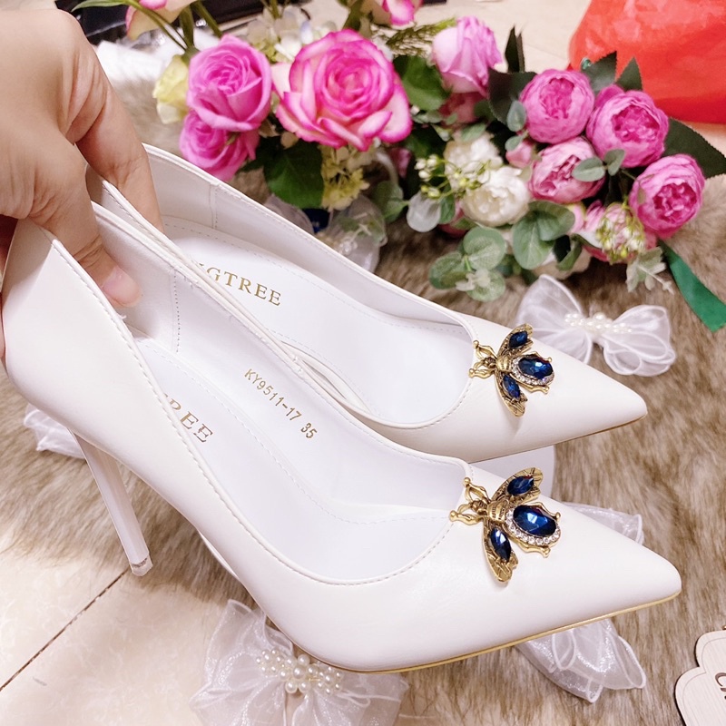 GIÀY CƯỚI THIẾT KẾ ĐÁ ONG CAO CẤP CÓ SẴN  (là mẫu tkế thủ công vui lòng chắc chắn trước khi đặt hàng)