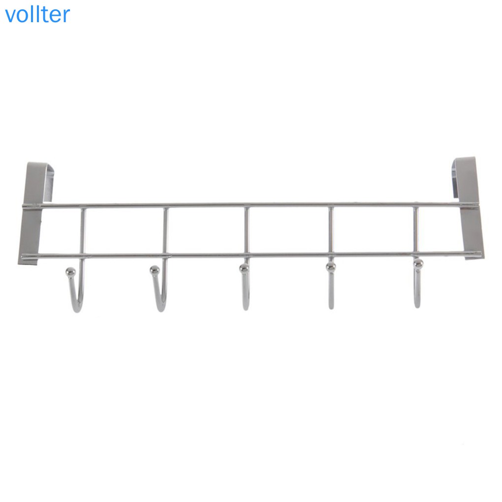 Giá có 5 móc để treo khăn gắn trong nhà tắm nhà bếp tiện dụng