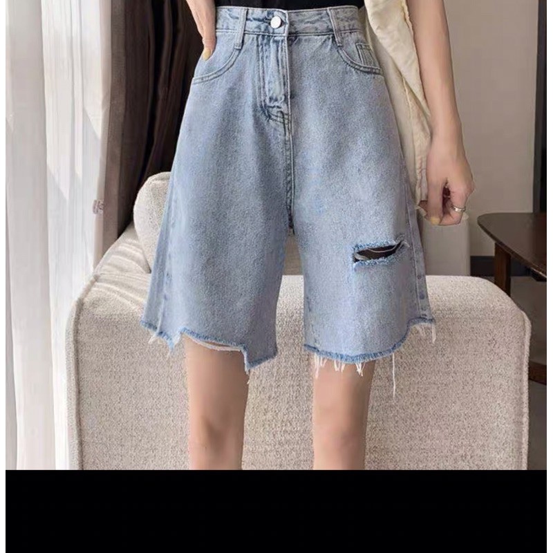 💯Quần Jeans Ngố Rách Ullzang 1 Line | BigBuy360 - bigbuy360.vn