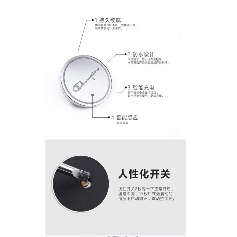 Đế Lót Ly Hình Quái Vật Nhỏ Có Đèn Led Nhiều Màu Trang Trí Nội Thất Xe Hơi