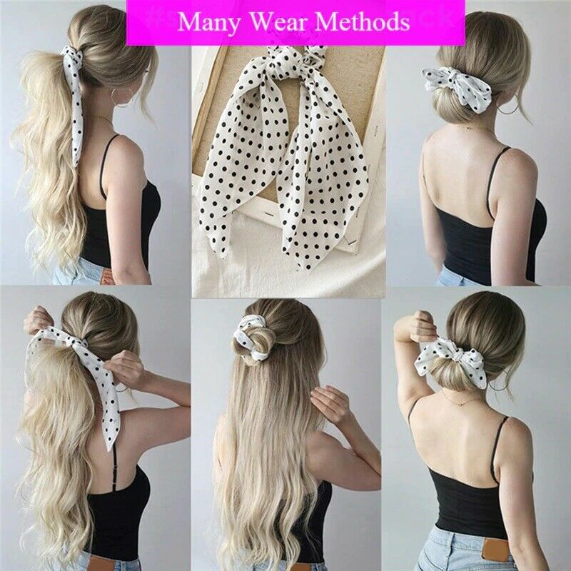 Dây Buộc Tóc Thắt Nơ Họa Tiết Hoa Phong Cách Boho Hàn Quốc Cho Nữ