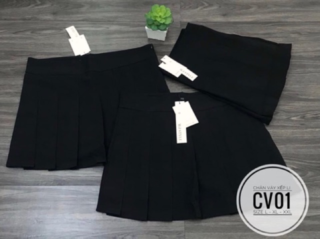 BIGSIZE Chân váy xếp li CV15 Màu sắc: đen - trắng - nude | BigBuy360 - bigbuy360.vn