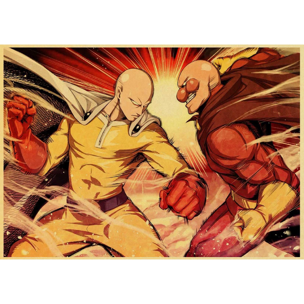 Áp Phích Trang Trí Nội Thất Hình One Punch Man Saitama