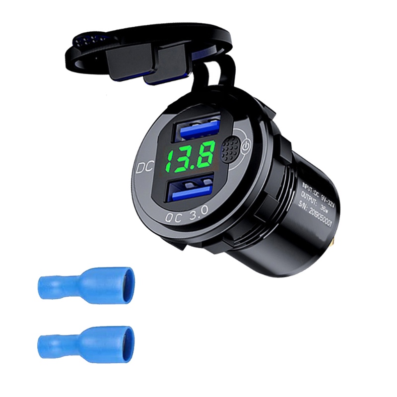 Ổ Cắm Sạc Điện Thoại Cổng USB QC3.0 12-24V Cho Xe Hơi / Tàu Thuyền
