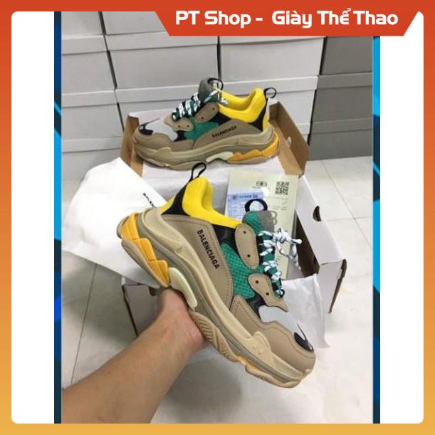 [FreeShip+ Hàng Cao Cấp] Giày balen vàng xanh hàng 1:1, Giày thể thao nam nữ Full phụ kiện Sneaker