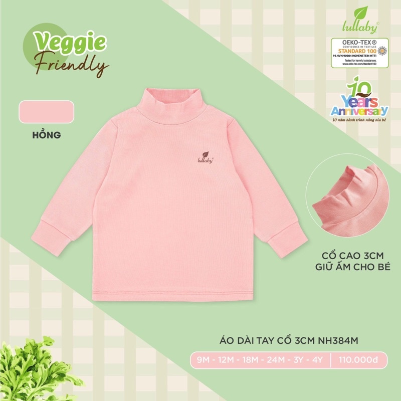 LULLABY - Áo giữ nhiệt Lullaby cổ 3cm cho bé trai/bé gái
