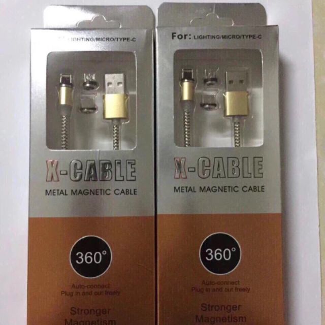 Cáp sạc nam châm 3 chân cao cấp