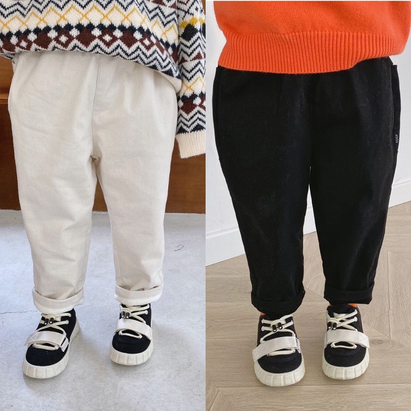 Quần Kaki Lót Bông Mềm Mịn Cho Bé
