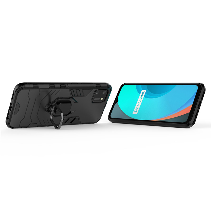 Ốp Điện Thoại PC + TPU Có Vòng Đỡ Kim Loại Cho OPPO Realme C55 C33 C35 C30 C30s C21Y C25Y C21 C25s C25 C11 C20 C12 C11 C15 C17