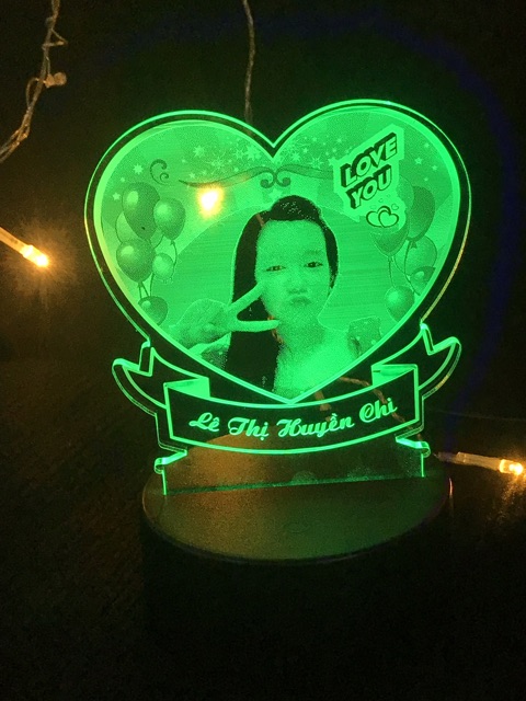 Đèn ngủ led 3d khắc hình ảnh chân dung theo yêu cầu DLT0001