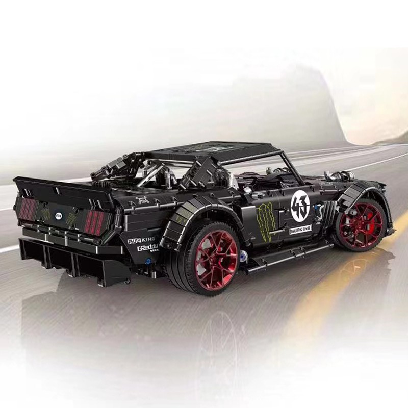 (Có điều khiển từ xa) Mẫu Lắp Ráp mô hình Siêu Xe Mould King 13108 Ford Mustang Hoonicorn Racing Car Technic MOC-22970