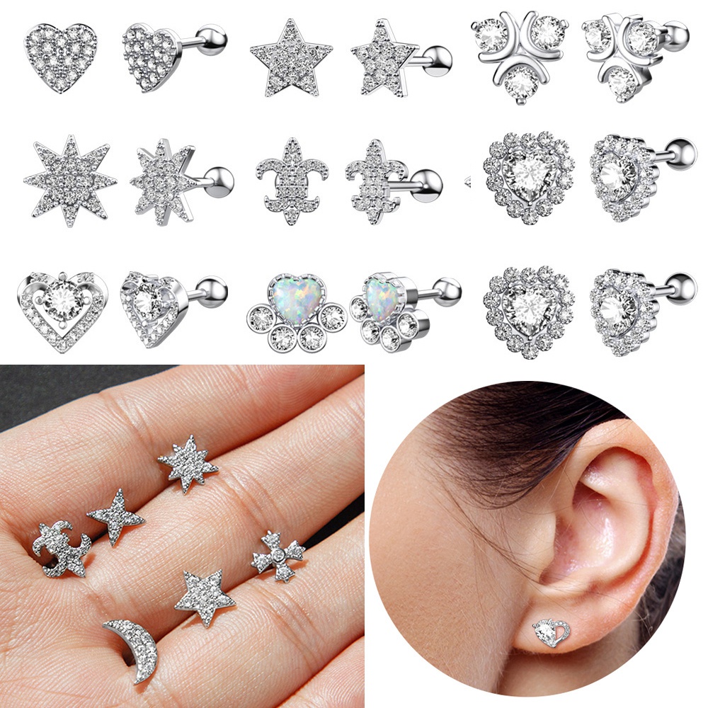 Khuyên xỏ sụn tai bằng thép 12 phong cách thời trang sexy