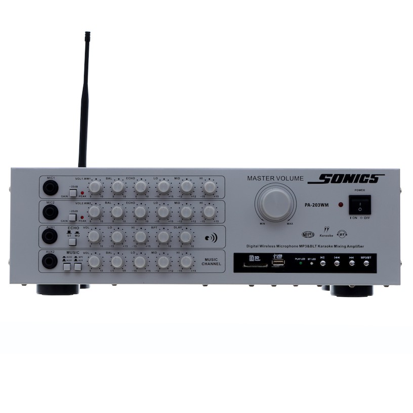 Amply Arirang Sonics PA-203WM + Kèm 2 Micro Không dây