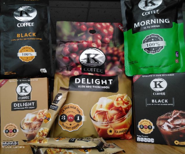 Cà phê sữa hòa tan K COFFEE DELIGHT 3in1 - Hộp 15 gói (255g)/ Date 2021