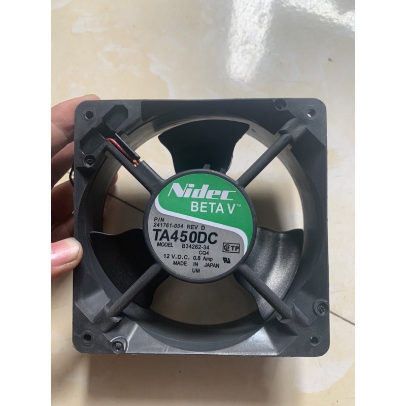 COMBO 10 chiếc Fan 12V 12Cm 0.8-1A siêu khoẻ hãng nidec, hàng tháo máy server