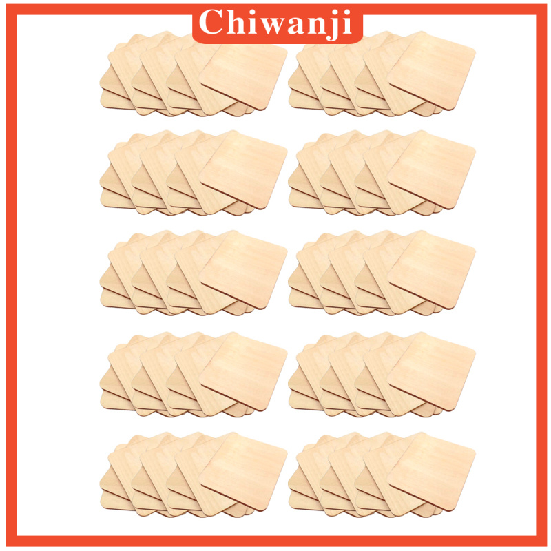 Bộ 100 Miếng Gỗ Vuông Cắt Gạch Lát Blesiya