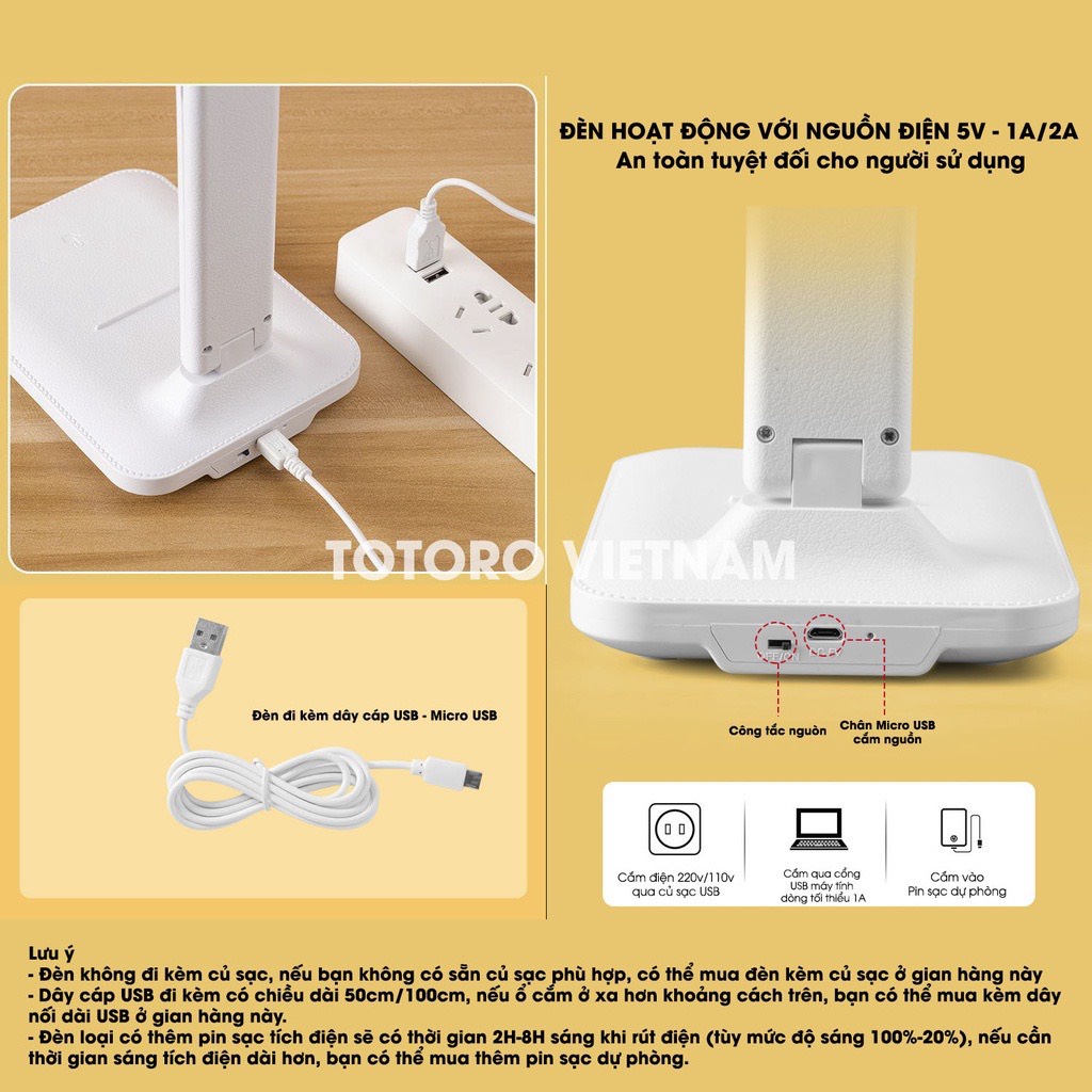 Đèn LED để bàn chống mỏi mắt, chống cận Hỗ Trợ Làm Việc , Học Tập