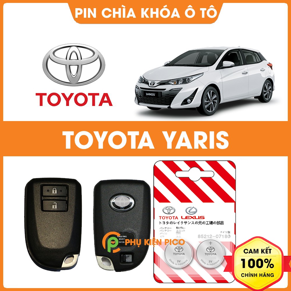 Pin chìa khóa ô tô Toyota Yaris chính hãng Toyota sản xuất tại Indonesia 3V Panasonic