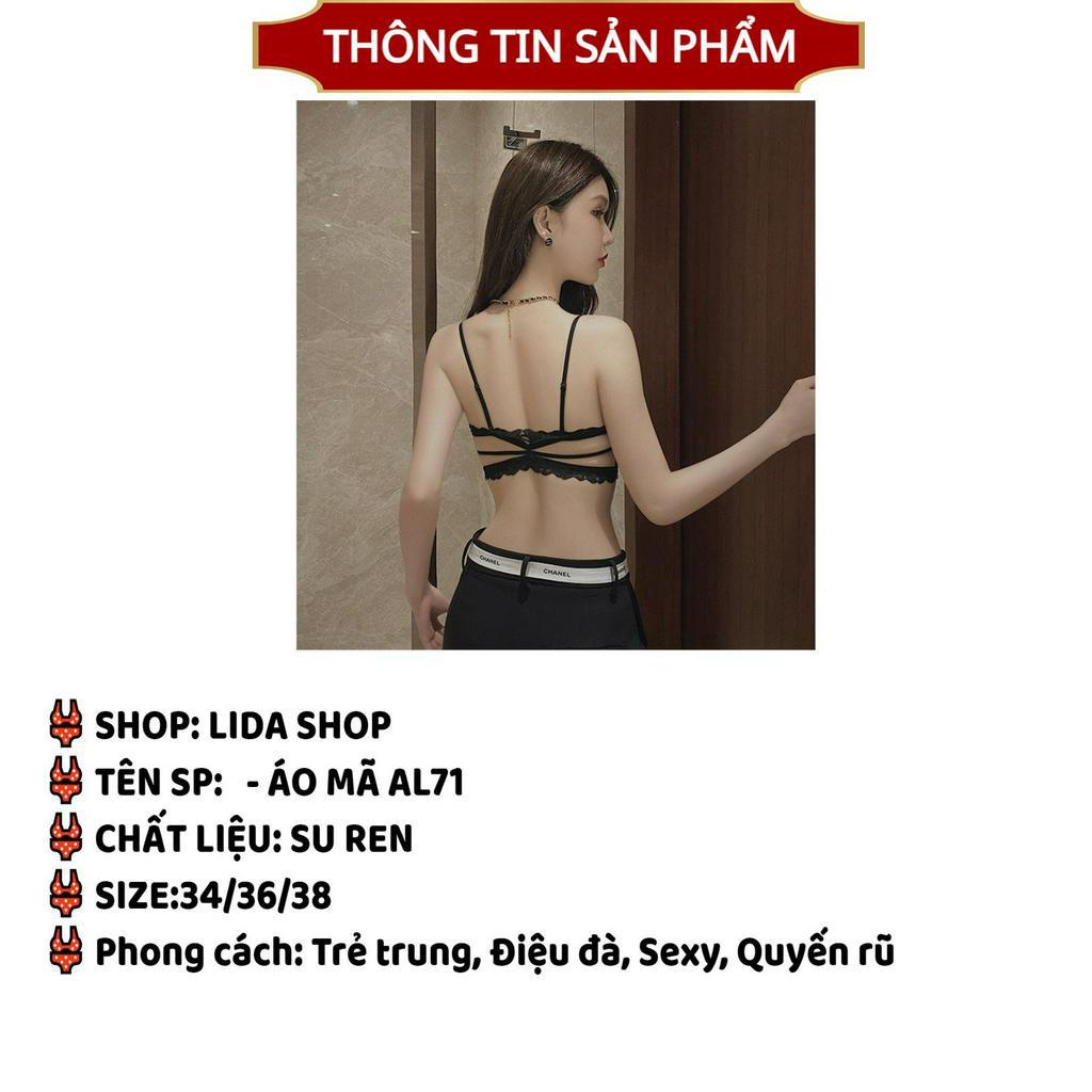 Áo Lót Nữ Su Ren Cao Cấp Thiết Kế Không Gọng Nâng Ngực Gợi Cảm Sexy MÃ AL71