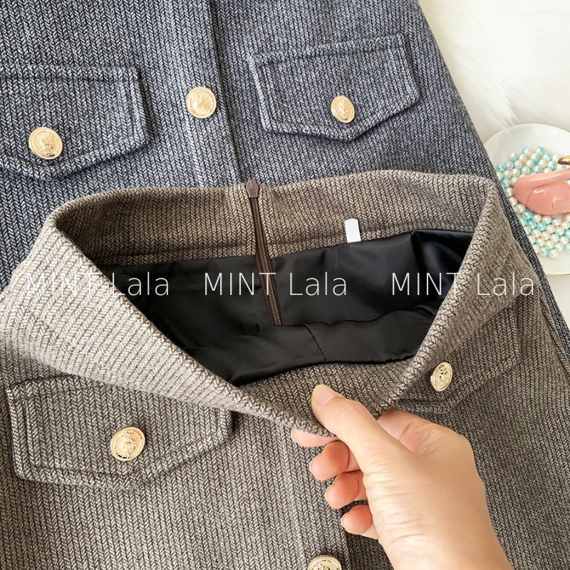 Chân Váy Len Ngắn Chữ A Đính Cúc Thanh Lịch - MINT Lala | BigBuy360 - bigbuy360.vn