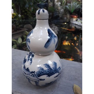 Bình hồ lô gốm sứ Bát Tràng 1000ml