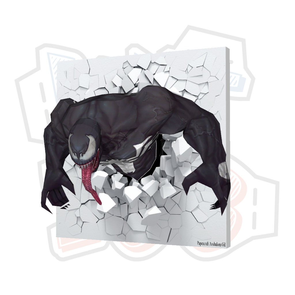 Mô hình giấy Anime Game Venom 3D Wall Hanging ver 2