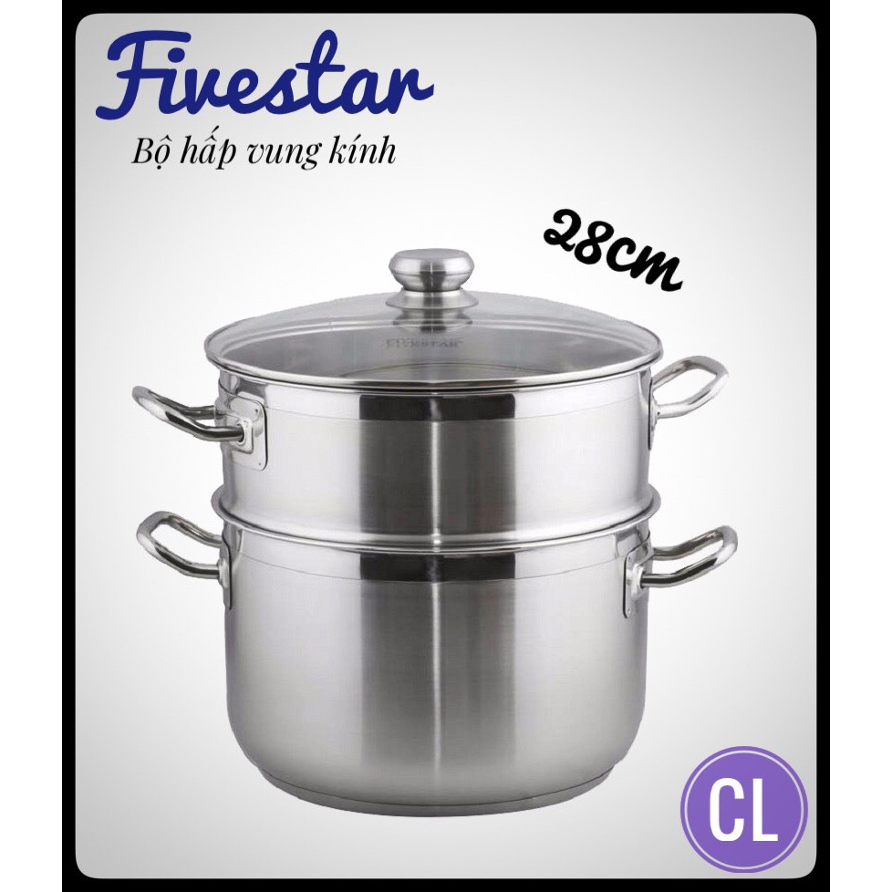 Bộ Nồi Xửng Hấp Inox 3 Đáy Fivestar