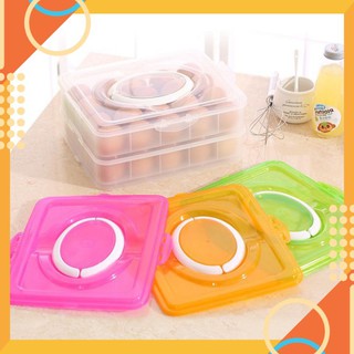 [SIÊU TIỆN DỤNG ] Hộp Đựng Trứng 2 Tầng 24 Quả Thông Minh ( Giao Màu Ngẫu Nhiên )