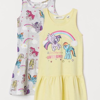 Set 2 váy ba lỗ hm pony vàng xám