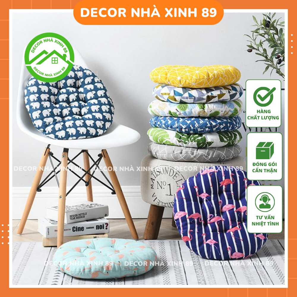 Đệm Ngồi Bệt Tròn Cho Quán Ăn Nhật, Hàn, Trà Sữa Siêu Xinh - Decor Nhà Xinh