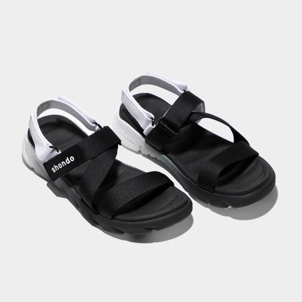 Giày Sandal Shondo F6 sport ombre đế 2 màu đen trắng F6S0110