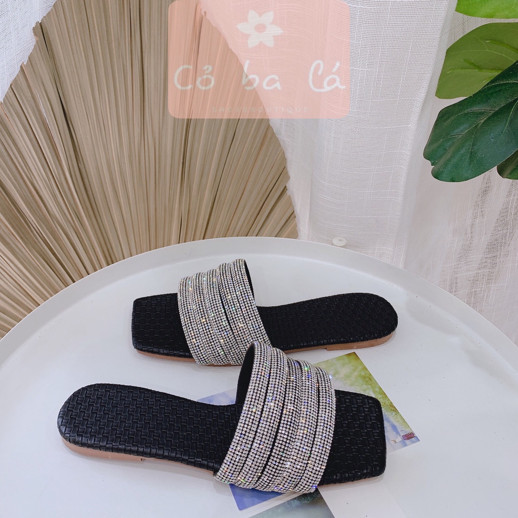 LÊ NỮ COBALA SHOES - DÉP THỜI TRANG ĐẾ BỆT MŨI VUÔNG - DÉP LÊ MŨI VUÔNG QUAI ĐÁ - D21110100