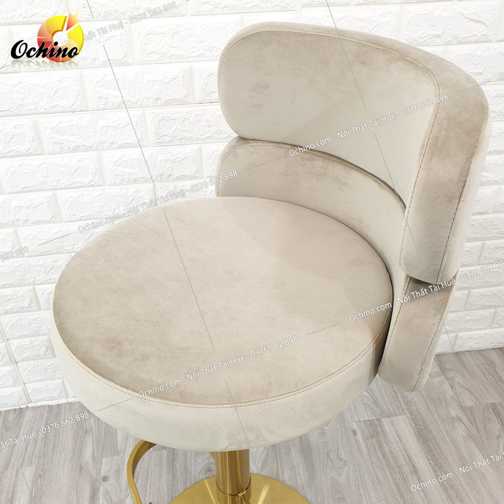 Ghế Trang Điểm Xoay, Ghế Quầy Bar Cao Cấp Inox Mạ Vàng 304 Ảnh Thật ( Hàng có Sẵn)