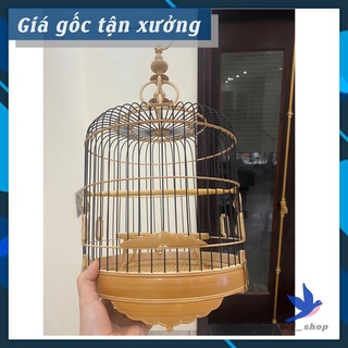 Lồng chim khuyên chất liệu trúc cật vàng , nan hắc trúc đen siêu bền