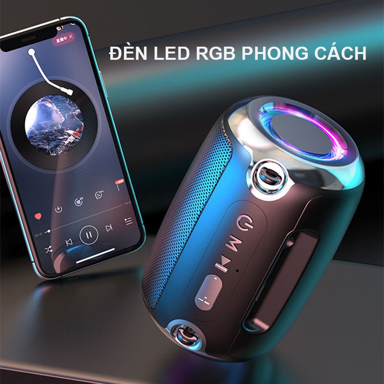 Loa Bluetooth Không Dây Bass Cực Mạnh S1 Max, Loa Di Động Tích Hợp đèn led RGB, có Thẻ Nhớ, USB, Jack cắm sạc dự phòng